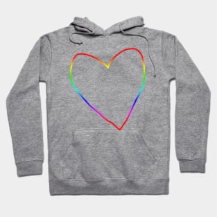 Spectrum Rainbow Heart Outline Hoodie